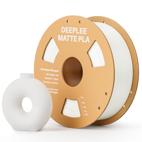 Image of Matte PLA Filament 1.75mm, 3D Printer Filament Dimensional Accuracy + /- 0.02mm, No Clogging, Higher Toughness, Cardboard Spool 3D Filament, 1kg White