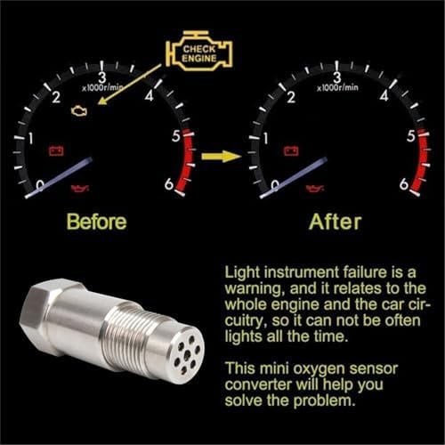2Pack O2 Sensor Oxygen Car CEL Fix Check Engine Light Eliminator Adapter Catalytic Converter M18X1 5 Spacer for Fault P0420 Code - 3