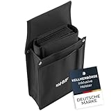 HMF Kellner Geldbörse mit Kellnertasche, Kellnerportemonnaie Set | 14 x 26 x 5,5 cm | Schwarz