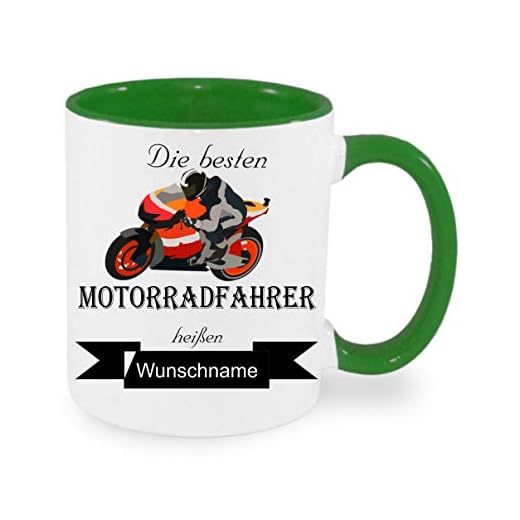 Tasse m. Wunschname | Die besten Motorradfahrer heißen | ... Wunschname