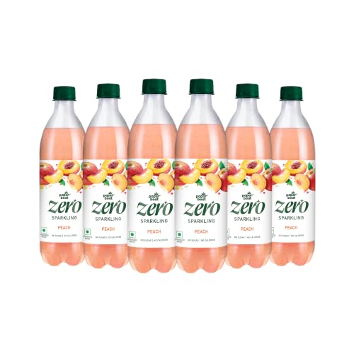 Image of Paper Boat Peach Sparkling Water, Pack of 6, 600ml Each | Carbonated Water | Zero Sugar, Zero Calories I Sugar Free