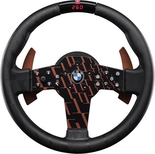 FANATEC Sim Racing CSL Lenkrad BMW – Gummierter Griff, LED-Display, RevStripe, Metallschalthebel – PC, PS5, PS4