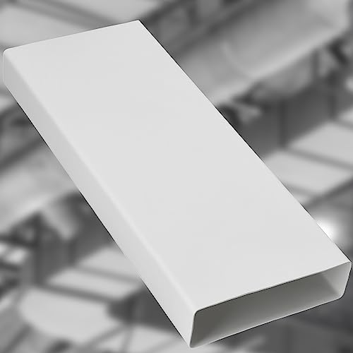 KOTARBAU® Flachkanal 204 mm x 60 mm Lüftungskanal aus Kunststoff 50 cm Länge Effizientes Flachkanalsystem für Optimale Belüftung Flachkanal Abluftkanal Dunstabzug Weiß