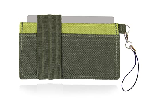 Image of Thin Minimalist Front Pocket Wallet - Credit Card Holder - Small Travel Wallets - Compact Wallets For Men and Women - Carry Cards, Cash, Phone, Keys- Secure Canvas Wallet (Scipio)