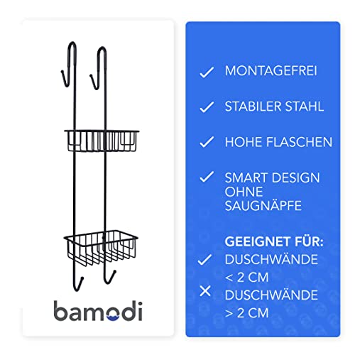 BAMODI Mensola doccia da appendere l Nero