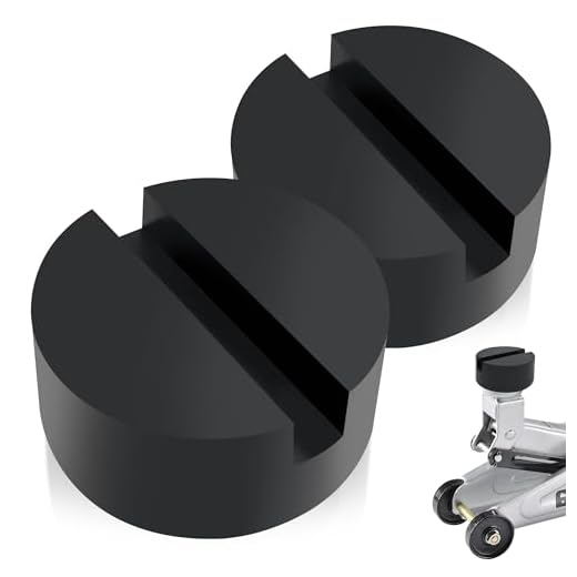 TONDA Floor Jack Rubber Pad, Universal Jack Pad Adapter, Pinch Weld Side Frame Rail Protector (2 Pack)