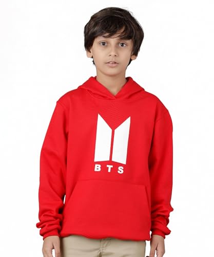 Image of KYDA KIDS Boys Cotton Regular Fit Hooded Neck Hoodies - Sweatshirt with Hoodies Full Sleeves Winter Wear, Long Sleeve Sweatshirts for Boys