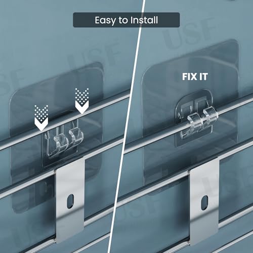 Image of U-S-F BATH ACCESSORIES USF Corner Organizer Shelf Combo for Bathroom Wall, Stainless Steel Self Adhesive Storage Rack for Toiletries and Kitchen Use with Easy Setup (Chrome, Pack of 2)