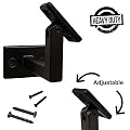 Contemporary Adjustable Handrail Bracket Support in Real Satin Black NOT Matte - Stair Parts Railing