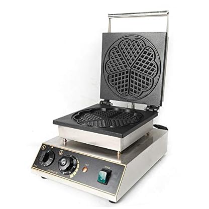 50~300 ℃ Edelstahl Eier Bubble Waffeleisen Kommerziell Waffelmaschine Elektrisch Blase Waffelmaschine Antihaft-Pfanne Ei Waffel Maker Herzform mit Timer