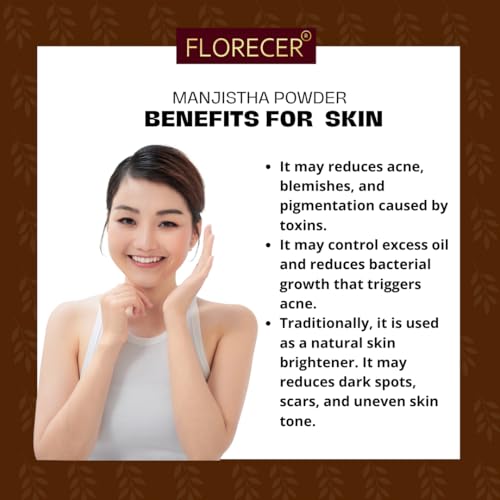 Image of Florecer Manjistha Powder For Skin, Face And Hair | 100% Pure And Organic- 100 Gram