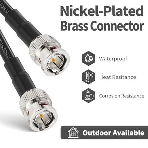 Superbat 3G/6G/12G SDI Cable 5m BNC Male to Male Belden 1694A(Black) SDI Video Cable 75ohm for HD Camera CCTV Monitor Video Equipment Supports HD-SDI/3G-SDI/6G-SDI/12G-SDI/4K/8K - Image 3