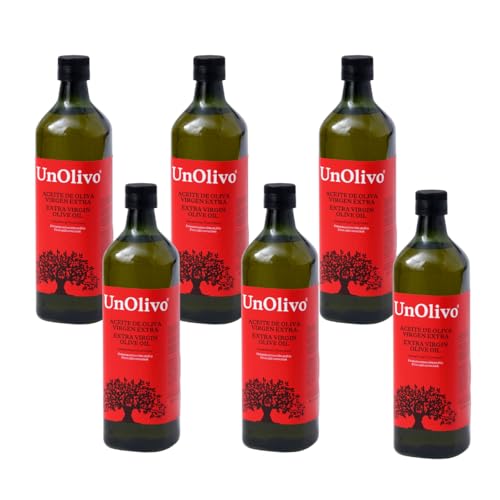 UnOlivo Aceite de Oliva Virgen Extra Pack 6x1 Litro PET | Variedad Picual | Brillante y limpio | Persistencia media | Procedente de Jaén