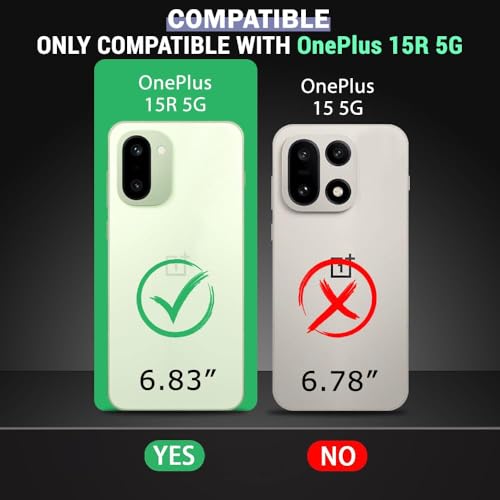 Image of Back Cover Compatible with OnePlus 15R 5G | MagFit Ring Design (Non-Magnetic) | Shockproof Case | Anti-Slip Grip | Raised Camera Edges | Slim Protective Case for OnePlus 15R 5G (Purple)