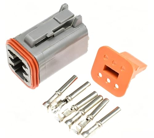 Cable eléctrico conector impermeable de 6 pines DT06-6S hembra y macho de 22-16AWG