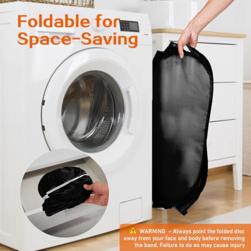 Image of Foldable Laundry Baskets, Collapsible Mesh Laundry Hamper, Durable Pop Up Laundry Basket, 3 Compartments Clothes Hampers for Laundry, Easy to Carry & Sort for Dorm, Home, Kids Room, Travel Black