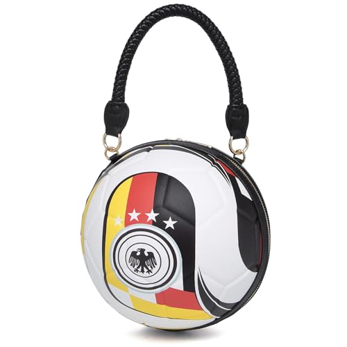 Image of Women Unique Novelty Football Purse, Ball Shaped Handbag Crossbody Shoulder Bag | Rugby