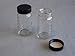Round Glass Bottle, 4 oz. (clear) w/ black phenolic cap (288 per case)