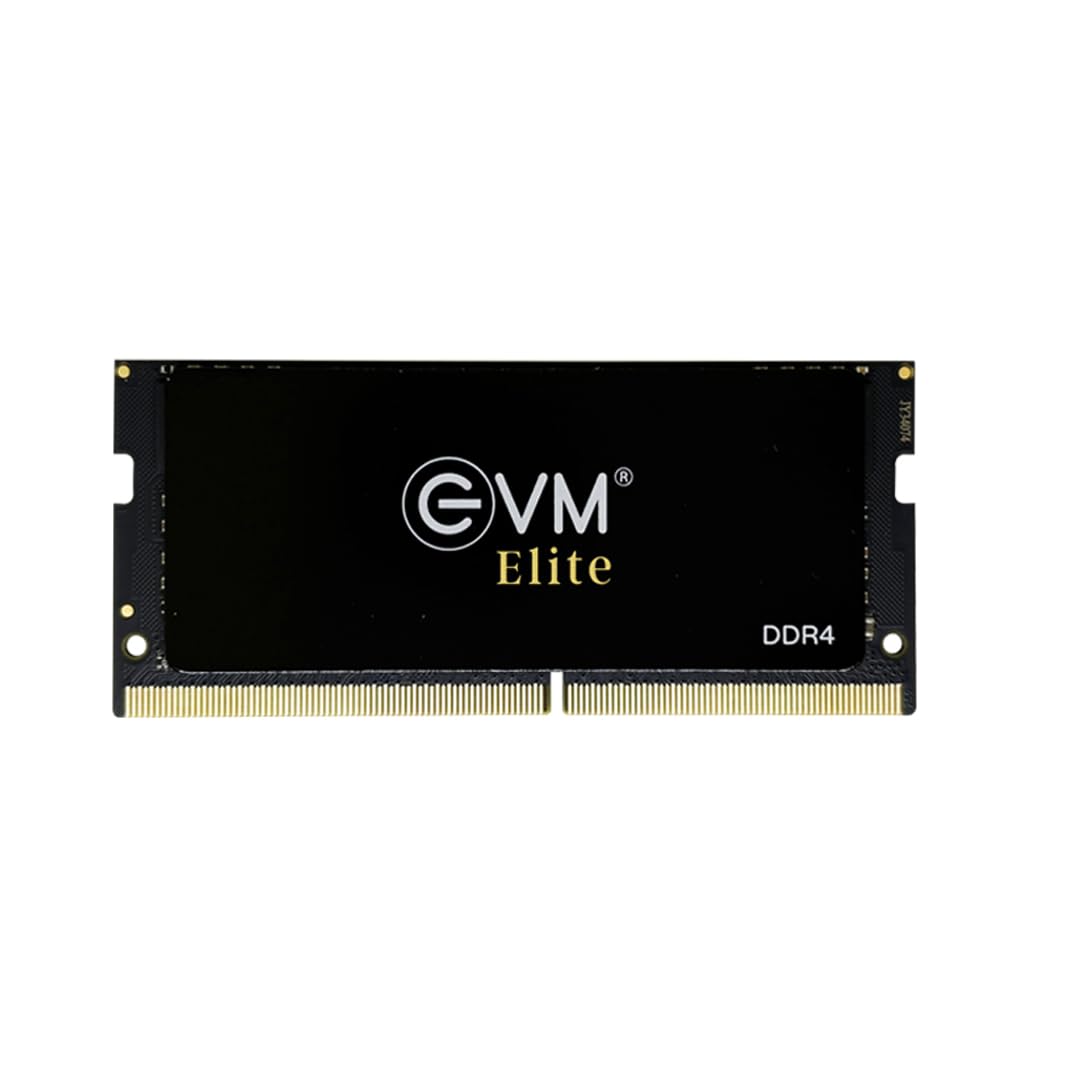 EVM Elite 8GB DDR4 3200MHz | Gaming Laptop RAM – Intel XMP & AMD EXPO, Aluminum Heat Sink, Slim | SO-DIMM, High-Performance Memory for Gaming & Multitasking | 10 Year Warranty (EE8G32LT)