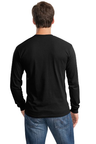 Gildan Men's G2400 Ultra Cotton Jersey Long Sleeve Tee, Red, Medium - Image 5
