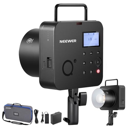 NEEWER Q4 400Ws 2.4G TTL Outdoor Studio Flash Strobe (New Look) Compatible with Godox, 1/8000 HSS 2800mAh Photography Monolight 30W Modeling Lamp/400 Full Power Flash/0.01-1.2s Recycle/Bowens Mount