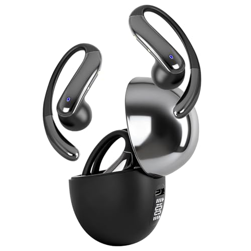 MKKLTUOP Open Ear Clip Wireless Earbuds Bone Conduction Headphones, Bluetooth