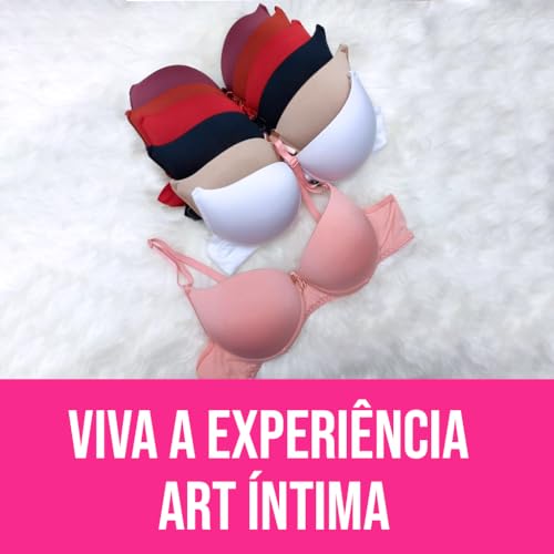 ART ÍNTIMA - Kit 02 Conjuntos Básicos Sutiã Com Bojo & Calcinha Comum Em Microfibra Lisa - Moda Ínti