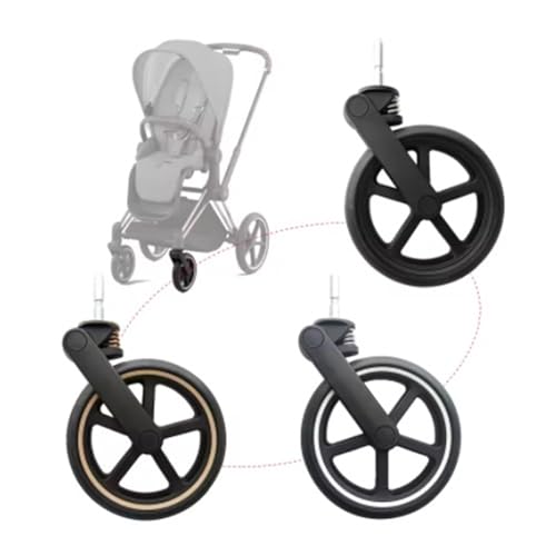 Stroller Wheel Stroller Front Wheel for Cybex Priam 3/4 2019~2025 Direct Replace Pushchair Accessories Baby Buggy(Rosegold)