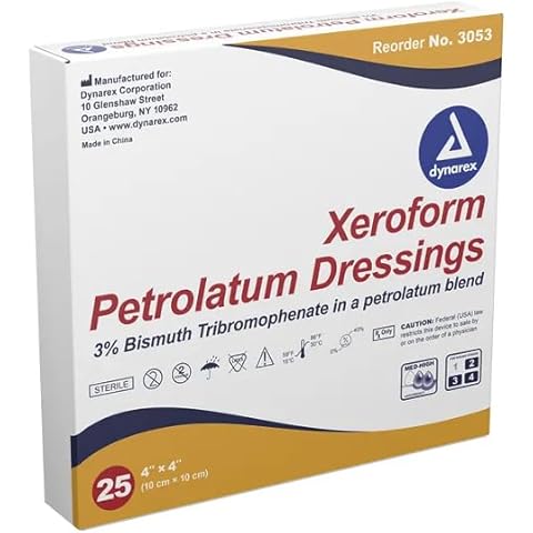Xeroform Petrolatum Impregnated Dressing Square 4 x 4 Inch Sterile, 100/CS Cover