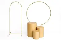Kit Painel Arco Bexiga com 3 Cilindros MDF – Decoração Festa Pegue e Monte Desmontável para Aniversário Casamento e Eventos