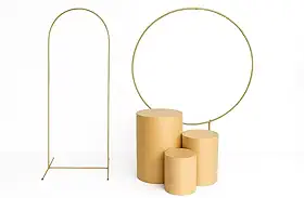 Kit Painel Arco Bexiga com 3 Cilindros MDF – Decoração Festa Pegue e Monte Desmontável para Aniversário Casamento e Eventos