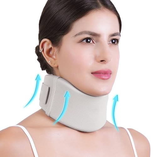 Artelse Ice Silk Neck Brace - Soft, Breathable Cervical Collar for Pain Relief & Posture Correction - Washabel Anti-Snoring Support for Comfortable Sleep - Ideal for Office Workers
