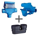 Regenwasserfilter Zisternenfilter 3P Spar-Set K mit Edelstahlsieb für den Einbau in die Zisterne, Anschluss DN 100, Höhenversatz 125 mm. Für die Regenwassernutzung im Haus und zur Gartenbewässerung