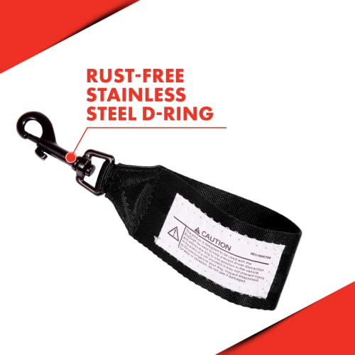 EzyDog Anschnaller Adapter – Hundeanschnaller für Auto, kompatibel mit Hundegeschirr, aus robustem Nylon-Gurtband, für sichere Autofahrten mit Hund (Schwarz)