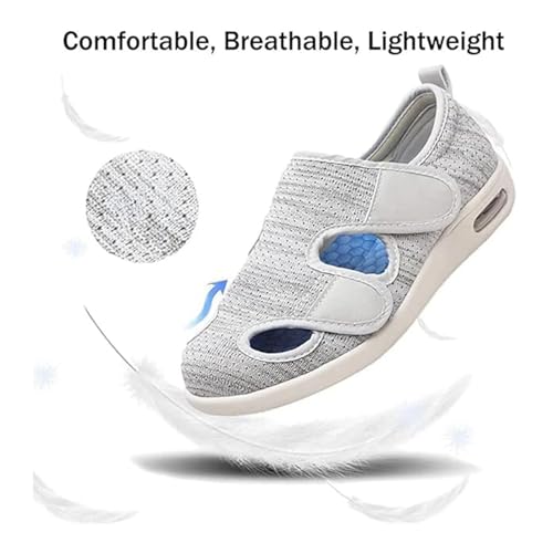 Men's Comfy Adjustable Non-Slip Breathable Open Toe Diabetic Sandals, Stylish Arch Support Easy on and Off Strap Summer Slippers, for Elderly Diabetic, Plantar Fasciitis, Heel Pain2