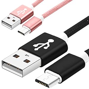 2 Pack 5 Ft Micro USB Cable,Charging Data Sync Cord Compatible with Amazon Kindle, Kindle Touch,Kindle Fire, Keyboard…