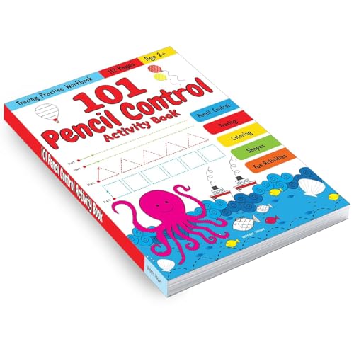 101 Pencil Control Activity Book For Kids: Tracing Practise Book | Age 2+ and up | 4 hours of writing activities