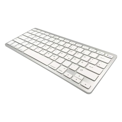 JPYXKM Wireless German Keyboard, Minority Language Ultra Thin Lightweight Silent Bluetooth Keyboards for Laptop/PC/Tablet/Desktop/Smart TV (German)