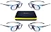 4x Hi-SHOCK DLP Pro Blue Heaven | DLP Link 3D Brille für 3D DLP Beamer [96-144 Hz | Blau | Set]