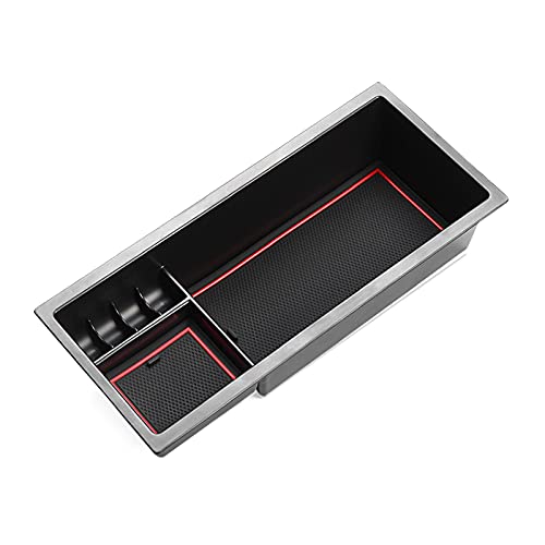 Image of CDEFG Center Console Accessory Organizer for Prius 2016 2017 2018 2019 2020, ABS Material Armrest Box Insert Tray Glove Secondary Storage Box