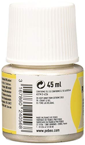 Pebeo Porcelaine 150, China Paint, 45 ml Bottle - Pearl White