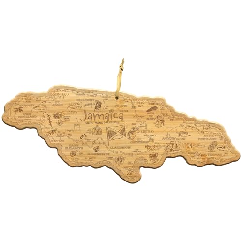 Tabla de cortar con forma de Jamaica en bambú miniatura 1