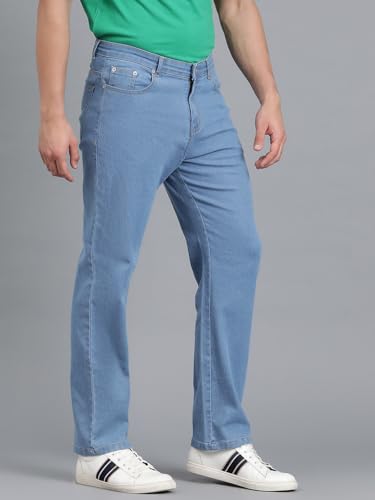 Image of KOTTY Men's Solid Straight Fit /Skinny Fit /Relaxed Fit Comfortable and Strechable Stylish Looking Jeans