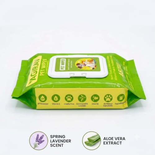 Image of Hypoallergenic Dog Wipes, Cleaning and Odor-Controlling Grooming Wipes for Paws, Body, and Butt, Perfect for Puppy and Adult Dogs (192 Wipes, Pack of 4)