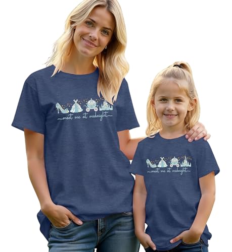 Image of Magical Shirts Women Girls Family Vacation Matching Shirt Magic Kingdom T-Shirt Mommy and Me Trip Short Sleeve Tops