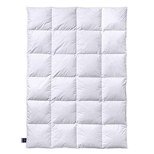 Billerbeck Bettdecke Almira® – 200 x 200 cm – warme Winterdecke – Daunendecke mit Gänsedaunen und -Federn, 90% Daune, 10% Federn – Wärmestufe Warm