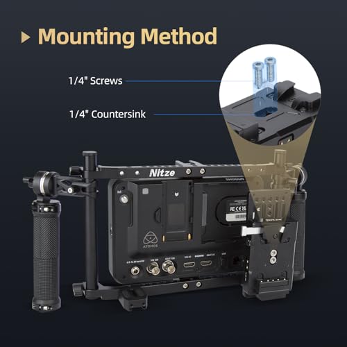 Image of Nitze Mini V Mount Battery Plate with Two 14.8 V D-tap and Two 14.8V DC Output Ports - N21-D1