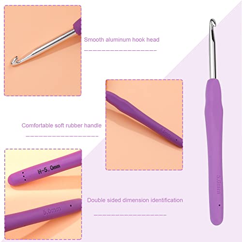 Shwakk G8800222 Crochet Hook, 5.0 Mm Ergonomic Crochet Hook thumb #2