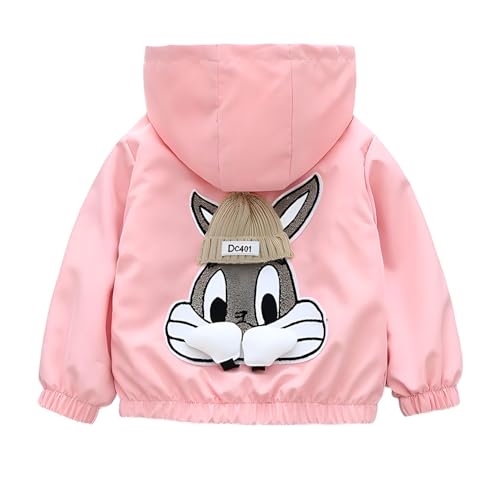 Vinmin Girls Hooded Jacket Rabbit Zip Coat Little Girls Boys Jacket Lightweight Adorable Outerwear For Spring & Autumn3