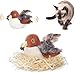 Potaroma Katzenspielzeug – Flatternder Spatz, realistische Zwitscherlaute, wiederaufladbar, berührungsaktiviert, interaktives Spielzeug mit Katzenminze für alle Katzenrassen, 10,2 cm